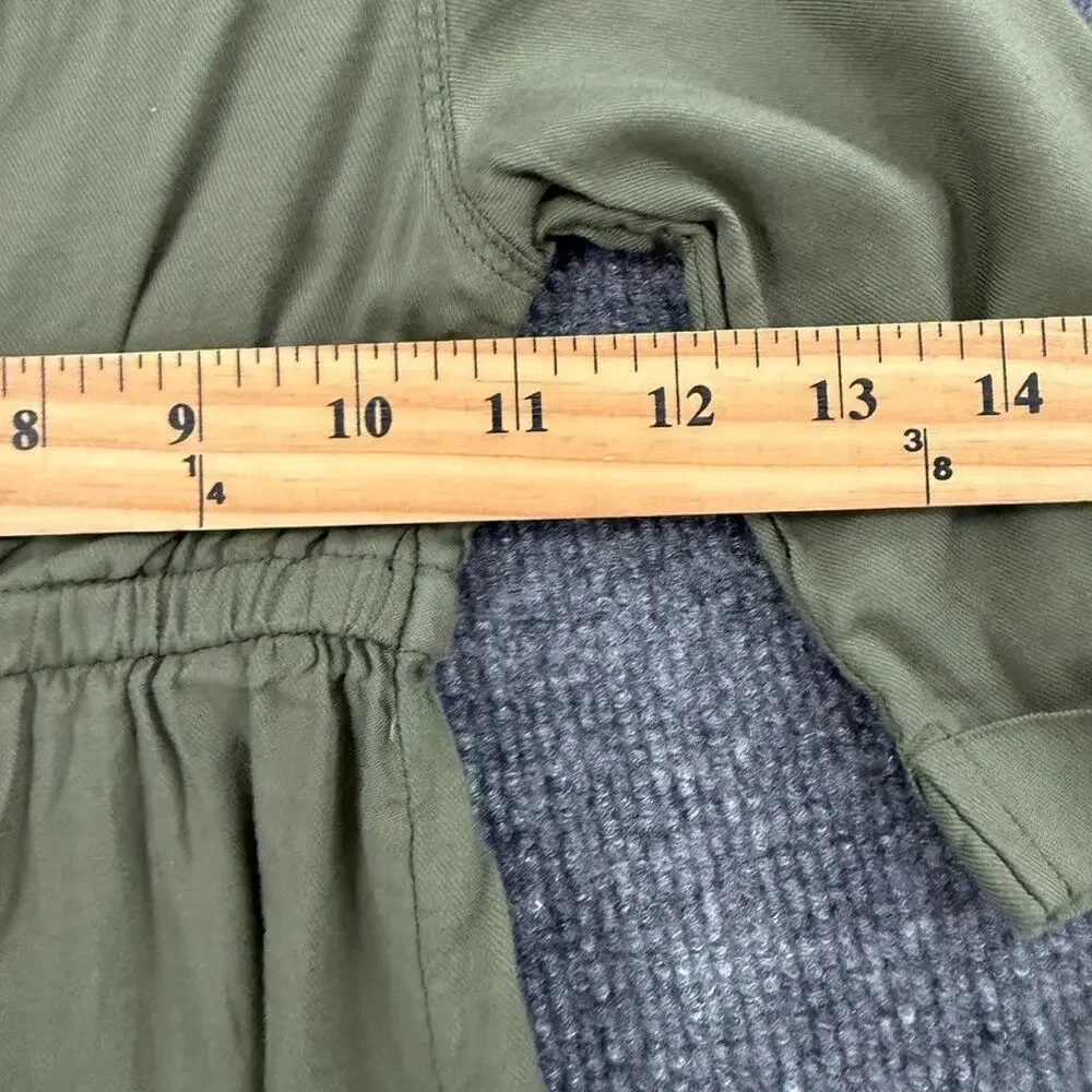 Old Navy Girls Shirt Dress Size 3T Olive Green Rayon Elastic Waist Military New